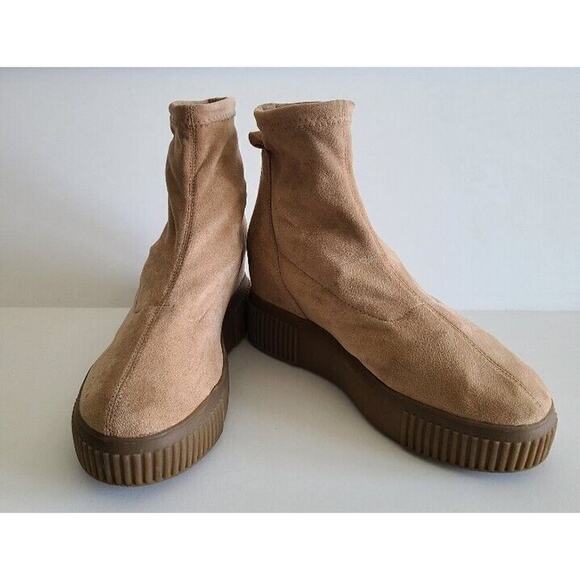 Steve Madden Platform Sock Booties Tan Size 8.5‎ - Picture 4 of 10